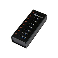 StarTech.com StarTech.com USB 3.0-hubb med 7 portar – skrivbords- eller väggmonterbart metallkabinett - hubb - 7 portar