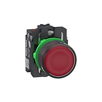 SCHNEIDER ELECTRIC Harmony lampetryck komplett i plast med LED och plan tryckyt...