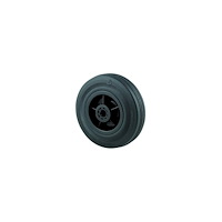 Tente Tente löshjul svart massivt gummi Ø200x50 mm Ø20xNL58 rullag...