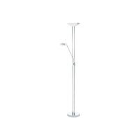 EGLO Eglo Baya - golvlampa i form av en fackla - LED x 3 - totalt: 25 W - varmt vitt ljus - 3000 K - satined, vit, krom