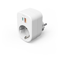 Hama 220V Socket USB-C/A 30W PD White