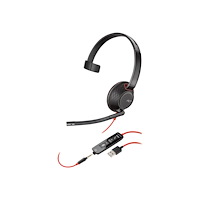 Plantronics Poly Blackwire C5210 USB-A - headset - USB, 3,5 mm kontakt