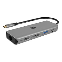 RaidSonic Technology ICY BOX IB-DK4012-CPD - dockningsstation - USB-C 3.2 Gen 2 - 2 x HDMI - 1GbE