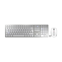 CHERRY CHERRY DW 9100 SLIM - sats med tangentbord och mus - QWERTY - brittisk - vit, silver Inmatningsenhet