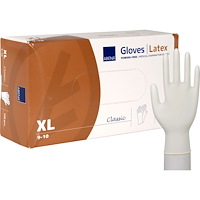 Abena Undersökningshandske, ABENA Classic, XL, natur, latex, puder...