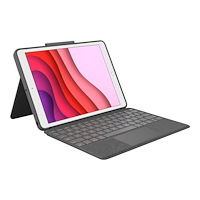 Logitech Logitech Combo Touch - tangentbord och foliefodral - med pekdyna - QWERTY - spansk - grafit Inmatningsenhet