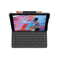 Logitech Logitech Slim Folio - tangentbord och foliefodral - QWERTY - italiensk - oxford-grå Inmatningsenhet