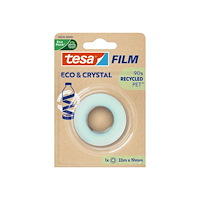 Beiersdorf TesaFilm Eco & Crystal kontorstejp - 19 mm x 33 m - genomskinlig