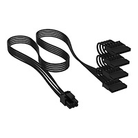 Corsair Microsystems CORSAIR Elite Premium Type 4 - strömkabel - 6-stifts intern strömingång till SATA-ström - 75 cm