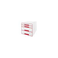 LEITZ Leitz WOW CUBE - lådskåp - för A4 Plus - röd