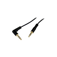StarTech.com StarTech.com 30 cm Slim 3,5 mm till högervinklad stereoaudiokabel – M/M - ljudkabel - 30 cm