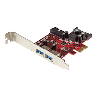 StarTech.com StarTech.com PCI Express USB 3.0-kort med 4 portar - 2 externa, 2 interna - SATA-ström - USB-adapter - PCIe 2.0 - USB 3....