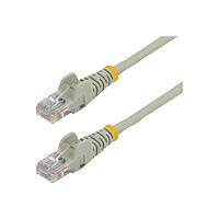 StarTech.com Startech Cat5e Ethernet patchkabel med hakfria RJ45-kontakter - 0,5 m, Grå - patch-kabel - 50 cm - grå