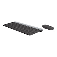 Logitech Logitech Slim Wireless Combo MK470 - sats med tangentbord och mus - QWERTY - spansk - grafit Inmatningsenhet