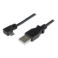 StarTech.com StarTech Right Angle Micro USB Cable - 1 ft / 0.5m - 90 degree - USB Cord - USB Charger Cable - USB to Micro USB Cable (...