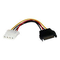 StarTech.com StarTech.com 6in SATA to LP4 Power Cable Adapter - F/M - Power adapter - SATA power (M) to 4 pin internal power (F) - 5....
