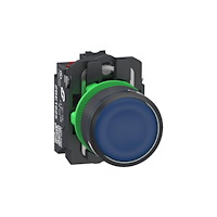 SCHNEIDER ELECTRIC Harmony lamptryckset i plast med LED och plan tryckyta, fjäd...
