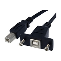 StarTech.com StarTech.com 3 ft Panel Mount USB Cable B to B - F/M - Panel Mount USB Extension USB-B Female to USB-B Male Adapter Cabl...