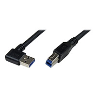 StarTech.com StarTech.com 1m Black SuperSpeed USB 3.0 Cable - Right Angle A to B - 3 ft USB 3 Cable - Right Angle USB 3.0 A (M) to US...