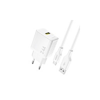 Dudao Dudao A23TEU adapter 12W, 1xUSB-A (1 m USB-A till USB-C-kabe...