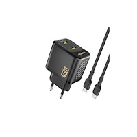 Dudao Dudao A28PCEU-adapter 45W 2xUSB-C (1 m USB-C till USB-C-kabe...
