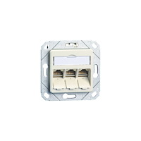 METZ CONNECT BTR E-DAT modul 3x8(8) UPk w/o modules - uttag för nedsänkt montering