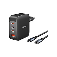 Intenso Intenso W140A3C strömadapter - GaN - 3 x USB-C, USB typ A - 240 watt - med C520C-kabel