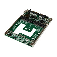 StarTech.com StarTech.com Dubbel mSATA SSD till 2,5" SATA RAID-adapter-konverterare - kontrollerkort - mSATA - SATA 6Gb/s