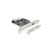 DeLOCK Delock PCI Express x4 Card > 1 x external + 1 x internal SuperSpeed USB 10 Gbps (USB 3.1, Gen 2) - USB-adapter - PCIe 3....