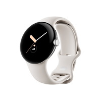 Google Google Pixel Watch - polerat silver - smart klocka med band - krita - 32 GB