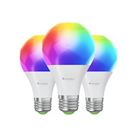 Nanoleaf Nanoleaf Essentials Matter - LED-glödlampa - form: A60 - E27 - 8.5 W - RGBCW-lampa - 2700-6500 K (paket om 3)