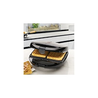 Clatronic Clatronic ST/WA 3670 - smörgåsgrill/våffeljärn/grill - svart/inox