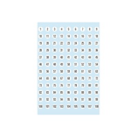 HERMA HERMA - dekorationsbindemedel - 0,8 cm diameter - 5 ark - vit - papper