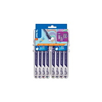 Pilot Pen Pilot FriXion - fineliner - svart, röd, blå, grön, rosa, ljusgrön, turkos, mörklila (paket om 8)