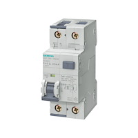 Siemens Kombinationsbrytare automat/HPFI 30MA C 13A 1P+N 10kA 5SU135...