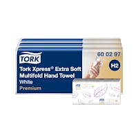 TORK Tork Premium Extra Soft H2 - pappershandduk - 700 ark - invikt - vit