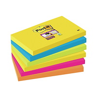 3M Post-it Super Sticky Carnival Colour 655-6SS-CARN - anteckningar - 76 x 127 mm - 540 ark (6 x 90)