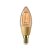 Philips Philips Smart - LED-glödlampa med filament - form: C35 - E14 - 4.9 W - varmt till kallt vitt ljus - 2000-5000 K - bärnst...