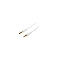 StarTech.com Startech 1m White Slim 3.5mm Stereo Audio Cable - 3.5mm Audio Aux Stereo - Male to Male Headphone Cable - 2x 3.5mm Mini...