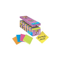 Staples POST-IT block SUPER STICKY 654-SS-VP24COL 76x76 mm – mix fär...