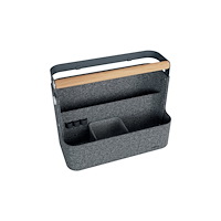 LEITZ Leitz bordsorganiserare - 38 x 19 x 30 cm - thermofelt - mörkgrå