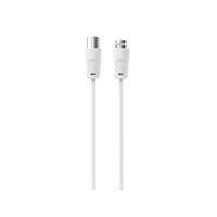 Sinox beslag Sinox antennkabel med koax och F-kontakt. 2m. Vit, 2 m, Koax...