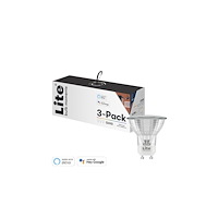 Lite Bulb Moments Lite Bulb Moments White and Color Ambience - LED-spotlight - klar finish - GU10 - 4.5 W - RGB-lampa - 2700-6500 K (paket...