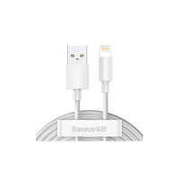 Baseus Baseus TZCALZJ-02, Hvid, USB A, Lightning, 1,5 m, Hanstik, H...