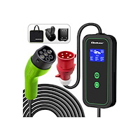 Qoltec Qoltec Mobile EV-laddningsstation - with 2-in-1 Type 2 adjustment, portable, LCD, LED - IEC 62196-2 (Mennekes) - 11 kW