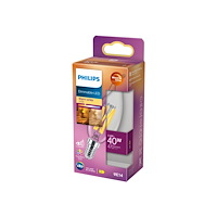 Philips Philips - LED-glödlampa med filament - form: BA35 - klar finish - E14 - 3.4 W - varmt vitt ljus - 2200-2700 K