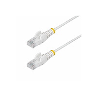 StarTech.com StarTech.com 15m White Slim CAT6 Ethernet Cable, Snagless, 28AWG, LSZH - patch-kabel - 15 m - vit