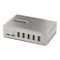 StarTech.com StarTech.com 10-Port USB-C Hub, 8x USB-A + 2x USB-C, Self-Powered w/ 65W Power Supply, USB 3.1 10Gbps Hub w/ BC1.2 Charg...