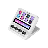 Corsair Microsystems Elgato Stream Deck + - tangentsats - med LCD-pekpanel, 4 rattar - vit Inmatningsenhet