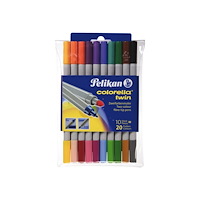 Pelikan Pelikan Colorella twin C 304 - fiberspetspenna med två spetsar - blandfärger (paket om 10)